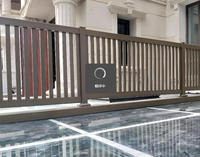 Clôture de jardin en aluminium et fer forgé, design moderne personnalisé, balustrade en verre, pour villa, maison, parc