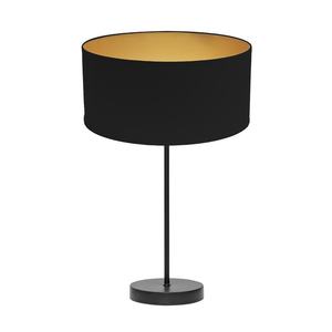 Lampada da tavolo con portalampada E27, colori nero e oro, dimensioni 62x30x30 cm; ideale per decorare e dare stile agli spazi. - Product Image 1