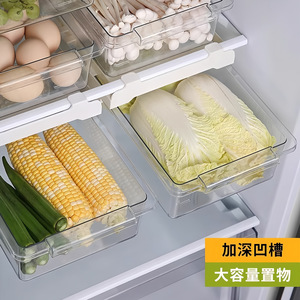 Refrigerator Drawer Storage <b>Basket</b> Hanging <b>Egg</b> Rack For Kitchen Fridge Organizer Rectangle Shape With PP Lid - Product Image 4