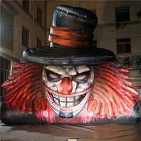 Calaveras inflables para Halloween, calaveras de payaso gigante extraño hechas a medida, 5M de alto, para publicidad