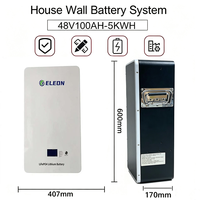 Stock suffisant de cellules de batterie Lifepo4 5kWh 3.2v avec système hors réseau, batterie lithium-ion complète 51.2v pour système solaire domestique