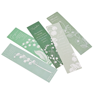 Custom Paper Bookmark <strong>Card</strong> With Printing Logo For Greeting Postcard Gift Business Greeting Green Paper <strong>Cards</strong> - Product Image 1