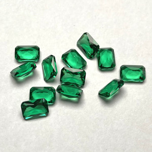 Pierres précieuses émeraude vert en vrac, vente en gros, nano octogone prince - Product Image 2
