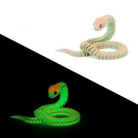 Nouvelle décoration de serpent imprimée en 3D de 30 cm, animaux imprimés en 3D, accessoires de bureau, décoration de pièce, table de bureau, ornement amusant pour l'année du serpent