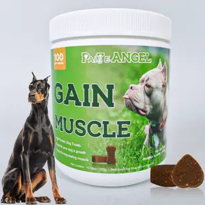 OEM High Protein Dog Muscle Builder Gewichts zunahme Bullymax Pet Products mit hoher Kalorien qualität Ergänzung Soft Chew Bottles With Caps