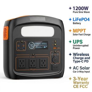 S1200 1200W Portable <b>Power</b> Station Pure Sine Wave MPPT <b>UPS</b> Solar Generator Fast Charge for Home Emergency - Product Image 5