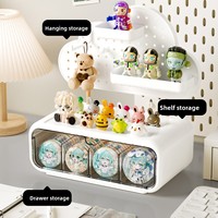 Boîte de rangement perforée pour présentoir de badges, boîte de rangement moulée par soufflage pour petits ornements domestiques, poupées faites à la main et bijoux