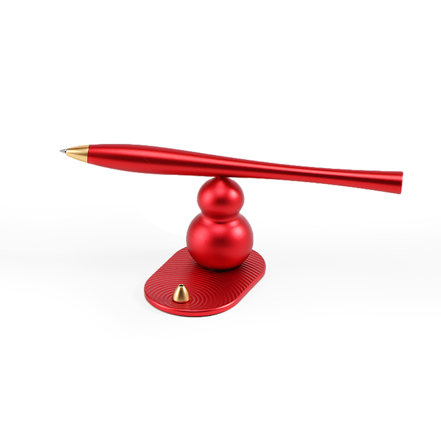 Dynamic Rotationa Magnetic Levitation Pen Good Luck Gourd Shape Metal Floating Pen for Unique Gifts