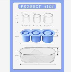 Moule à glaçons en silicone réutilisable avec logo personnalisé, OEM ODM, flexible, facile à démouler, compatible congélateur, empilable, qualité alimentaire - Product Image 3