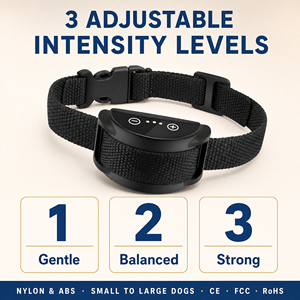 Collier <span class=keywords><strong>anti</strong></span>-<span class=keywords><strong>aboiement</strong></span> automatique <span class=keywords><strong>pour</strong></span> chiens, sans choc, avec bip et vibration, rechargeable par USB-C, étanche IP67 - Product Image 4