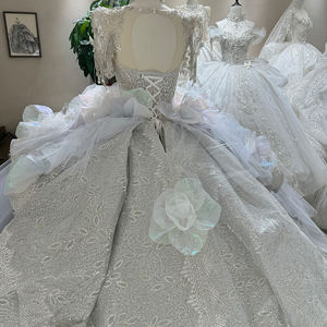 ชุดเดรสยาวแต่งระบายสำหรับผู้หญิงชุดเดรสแต่งเลื่อมเอวธรรมชาติแขนปกติระยิบระยับสำหรับ DW0009 - Product Image 6