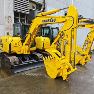 Excavadora KOMATSU PC56 con rodamiento de engranajes en buenas condiciones, componentes de núcleo PLC, venta de bomba de motor de Japón para construcción de carreteras - Product Image 1