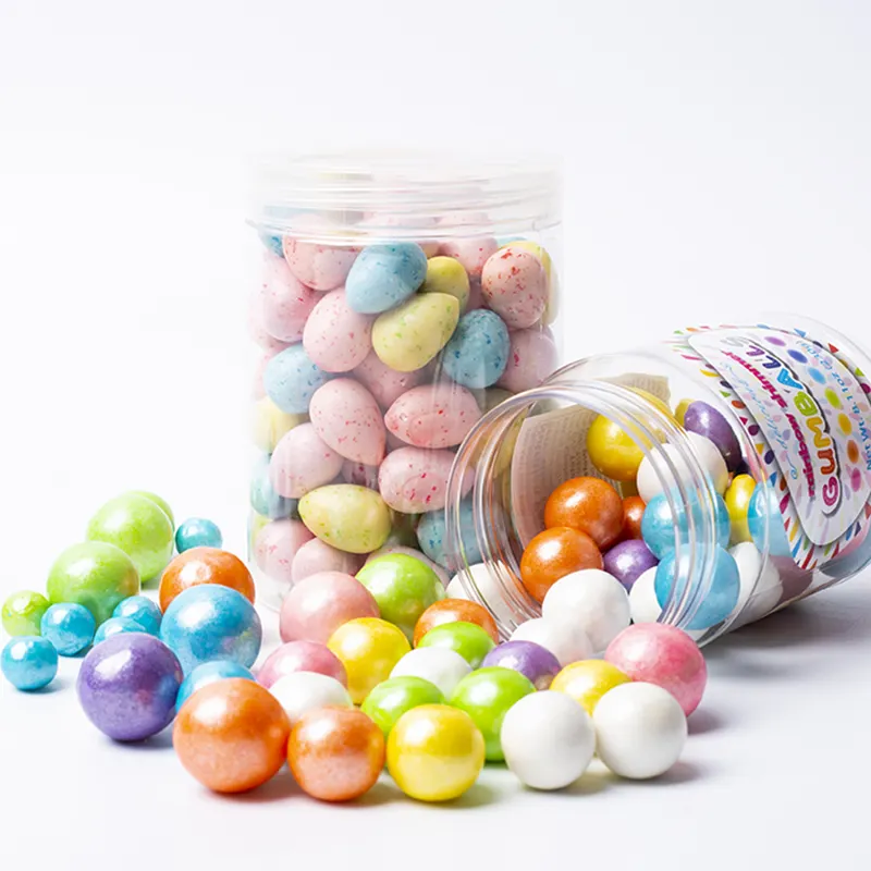 OEM Hersteller Großhandel benutzer definierte Kaugummi Süßigkeiten Süßigkeiten Bulk sortiert Obst kugel Blase Kaugummi