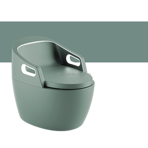 Toilette intelligente en céramique pour le marché européen, idéale pour les hôtels, avec chauffage de siège, télécommande, accoudoir coloré, siphon de salle de bain - Product Image 5