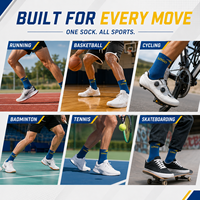 Chaussettes de sport en tricot de haute qualité OEM pour le basketball et la randonnée, avec logo personnalisé, chaussettes athlétiques jacquard pour hommes et femmes