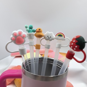 Lot de 8 Pailles en Silicone Sublimables, 4 Couleurs Mixtes, pour Gobelets de 40 OZ, Pailles de 10mm, avec Couvercle Personnalisable, pour Vin - Product Image 6