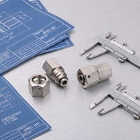 Adaptateur hydraulique à raccord rapide haute pression en acier inoxydable avec jauge, filetage mâle BSP, joint torique et point de test verrouillable