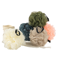 Éponge de Douche Exfoliante Naturelle en Charbon de Bambou avec Logo Personnalisé, Loofah, Gant de Bain, Ceinture Corporelle Simple, Vente en Gros HanBin