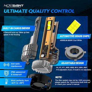 Novsight Luz <span class=keywords><strong>LED</strong></span> H4 para Auto <span class=keywords><strong>200W</strong></span> 40000LM Luces <span class=keywords><strong>LED</strong></span> Automotrices para Carro H7 H11 Faros <span class=keywords><strong>LED</strong></span> <span class=keywords><strong>Focos</strong></span> <span class=keywords><strong>LED</strong></span> - Product Image 3