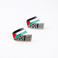 Vente chaude arabe Palestine écharpe carte broche broche en gros moyen-orient bijoux vêtements accessoires Palestine drapeau broche