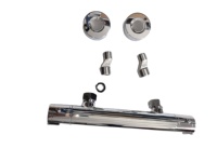 Robinet de douche thermostatique rond en chrome pour salles de bain modernes