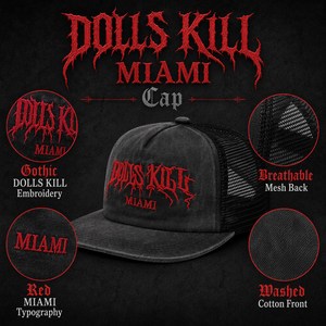 Gorra de béisbol snapback personalizada para niños, estilo camionero de <span class=keywords><strong>Miami</strong></span>, lavada, con visera plana, bordado rojo gótico, malla, estilo étnico vintage streetwear - Product Image 3