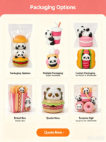Usine de jouets Weijun, figurines d'action personnalisées en plastique 3D, personnage de dessin animé, boîte mystère, panda policier, jouets fabriqués à Dongguan