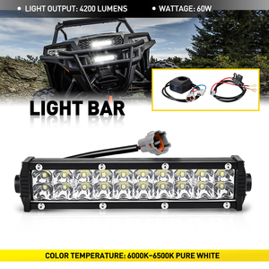 Barre lumineuse LED de 7 pouces pour moto tout-terrain, phare LED étanche à levier avant, lampe de montage pour conduite nocturne, utilisation hors route - Product Image 3