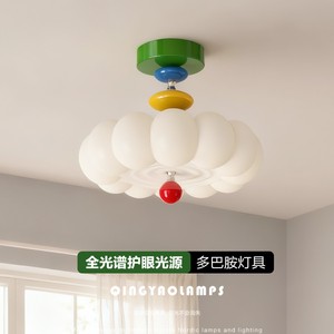 Lámpara de techo con colores macaron, fuente de luz LED para dormitorio, uso doméstico, candelabro de un solo cabezal, diseño agradable para la vista - Product Image 5