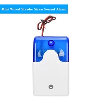 Sistema de Alarma de Seguridad para el Hogar con Sensor de Rotura de Vidrio, Sirena Estroboscópica, Luz LED de Plástico de 12V, Alerta de Emergencia