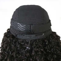 Queue de cheval à cordon pour femmes noires, extension afro bouclée crépue, cheveux humains brésiliens Remy 10A couleur naturelle, à clipser