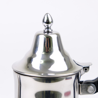 Théière Dallah Dubai en acier inoxydable moderne, ensemble de cafetière, serveurs de style vintage avec corps argenté, outils de thé expresso Maroc