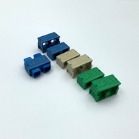Conector Simplex a Duplex SC Azul Verde Gris, Clip Duplex para Conector SC/APC Monomodo, con 1000 Unidades por Paquete