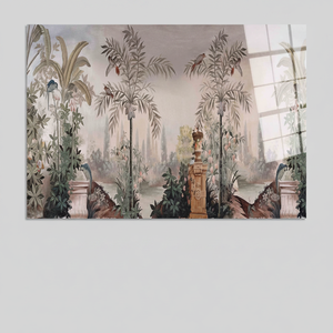 Toile décorative Jardin d'oiseaux tropicaux : Impression panoramique vibrante pour décoration murale, ART SUR VERRE TÉRMÉRISÉ - Product Image 2