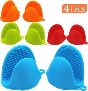 Mini-gants de four isolés en silicone à double résistance à la chaleur pour la cuisson en cuisine - Product Image 3