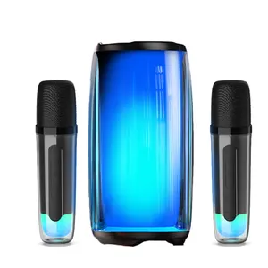 Good quality RGB Led Karaoke Handheld Multimedia Bluetooth Speaker Portable Home Theatre Sound System with Mic