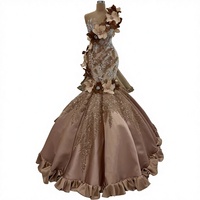 Nouvelle Robe de Soirée Longue en Dentelle, Coupe Sirène Élégante, Effet Amincissant, Épaules Dénudées, en Fibre d'Acétate