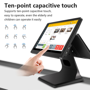 Logiciel AI Smart POS 15.6 pouces tactile double écran AIO Pos Systems Caisse enregistreuse Terminal QR NFC Paiement pour magasin de détail - Product Image 5