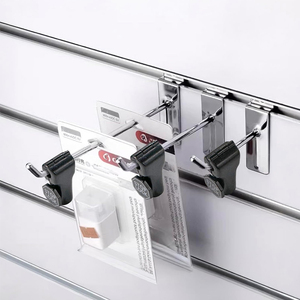 <b>Peg</b> Hook Lock Red Stop Lock Anti Theft Security Hook Locks for Pegboard Slat Wall Display Hooks - Product Image 1