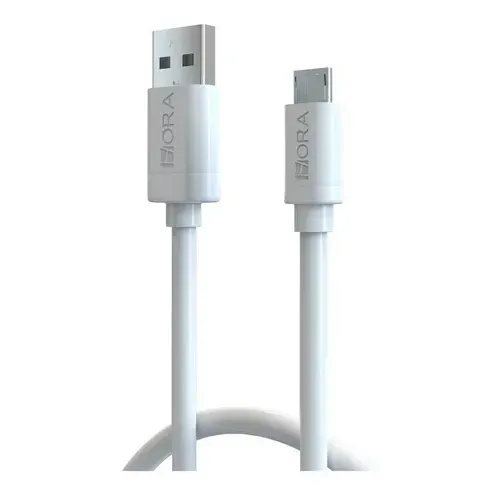 Micro USB V8 1m ABS Plastic Cable for Fast Charging & Data Transfer Power Bank & Computer Use White-Boxed Model CAB177