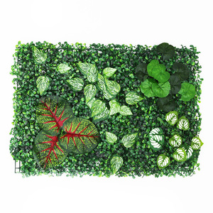 Decorazioni Moderne di Lusso con Parete di Piante Verdi Simulate, <span class=keywords><strong>Sfondo</strong></span> di Fiori Artificiali in Plastica per Centri Commerciali e Matrimoni - Product Image 5