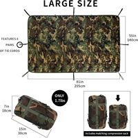 Doublure de cape à fermeture éclair sac de couchage extérieur sac de transport de Compression pour la randonnée et le camping matériel en polyester pour la survie