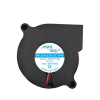 Ventilateur turbo silencieux WDF 5015 5V 3500ROM 0.6W Économie d'énergie Faible consommation d'énergie Roulement à billes 5015mm pour module WiFi Ventilation Ventilateur CC