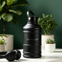 Bouteille d'eau en acier inoxydable de 2,2 litres avec logo personnalisé, bouteille de sport, 2200 ml, à paroi simple, nouvelle, grande capacité, cadeaux d'affaires
