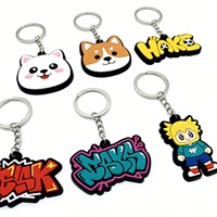 Llavero de goma personalizado de dibujos animados y anime, muñecos de chocolate, llavero de silicona 3D de PVC Kawaii, en stock al por mayor