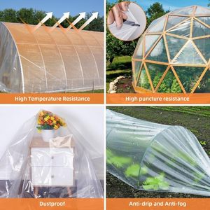 Greenhouse <b>Film</b> 8ft x 25ft 6mil Clear Polyethylene UV Resistant Replacement - Product Image 6