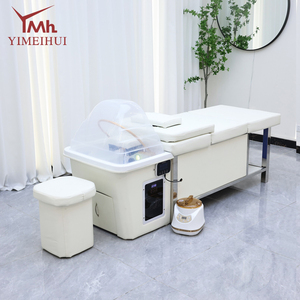 Lits de massage de la tête thaïlandais blancs personnalisés lit de shampooing sans canalisation avec évier de stockage d'eau - Product Image 1