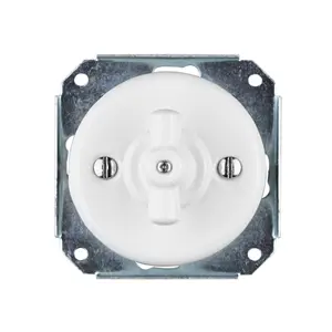 Fashionable Round Retro Ceramic Glazed Black Inner Part of Wall Switch Core with CE Certificate