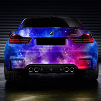 WRAPMASTER PET Galaxy Car Vinyl Wrap 1.52x19m Film de protection pour véhicule à design personnalisé pour graphiques complets de la carrosserie