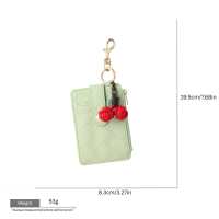 Porte-monnaie miniature personnalisé EDGE, porte-clés, sac à main en PU avec fermeture éclair, accessoire cerise, léger, pour un usage quotidien, breloque pour femmes